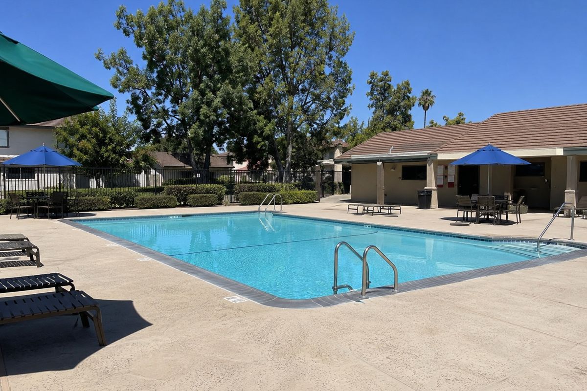 Apartment community swimming pool